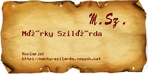Márky Szilárda névjegykártya